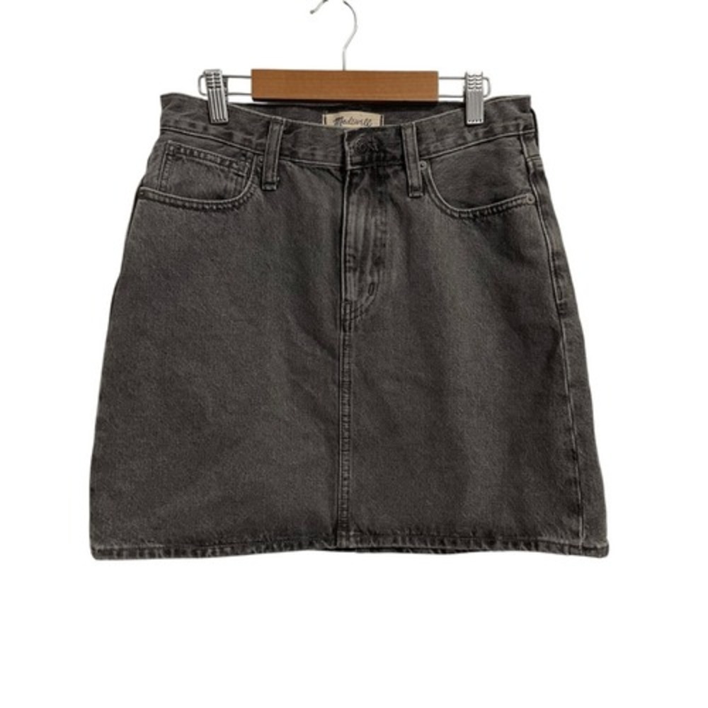 Madewell Denim Mini Skirt Lunar Wash Black 26 NF967 New With Tags